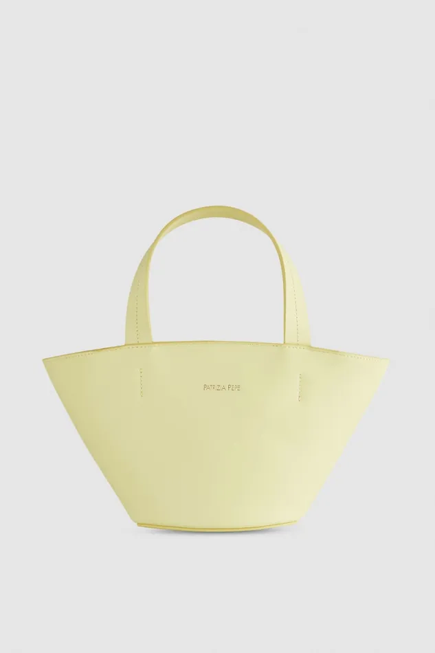 Patrizia Pepe Small Minimal City Yellow Light Sunny Lime Bags Shoppers