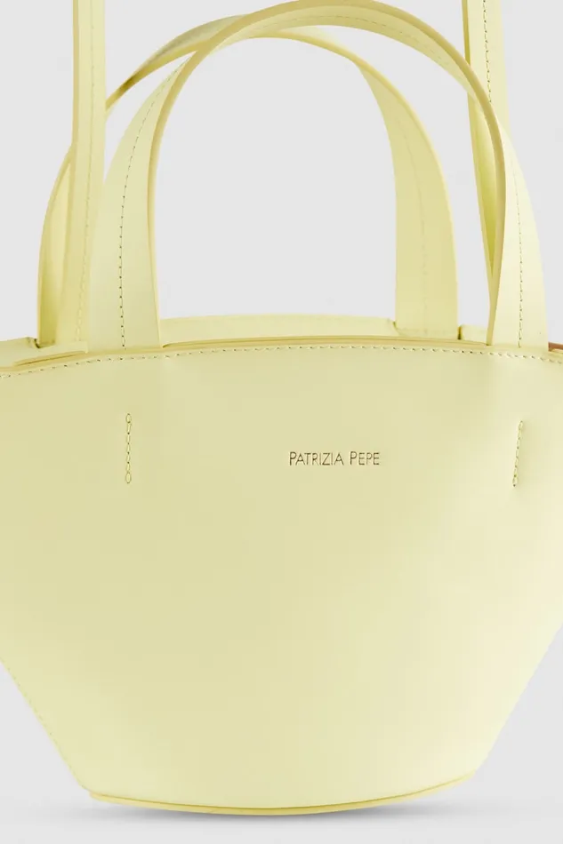 Patrizia Pepe Small Minimal City Yellow Light Sunny Lime Bags Shoppers