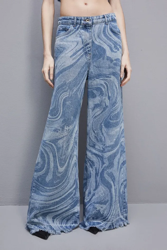 Patrizia Pepe Soft Jeans With Rhinestones Light Blue Tidal Wash Apparel Jeans