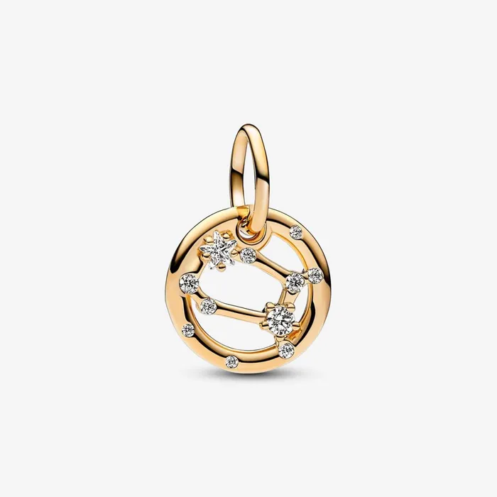 Pendant Necklaces Women Pandora 14K Gold Plated Gemini Zodiac Necklace