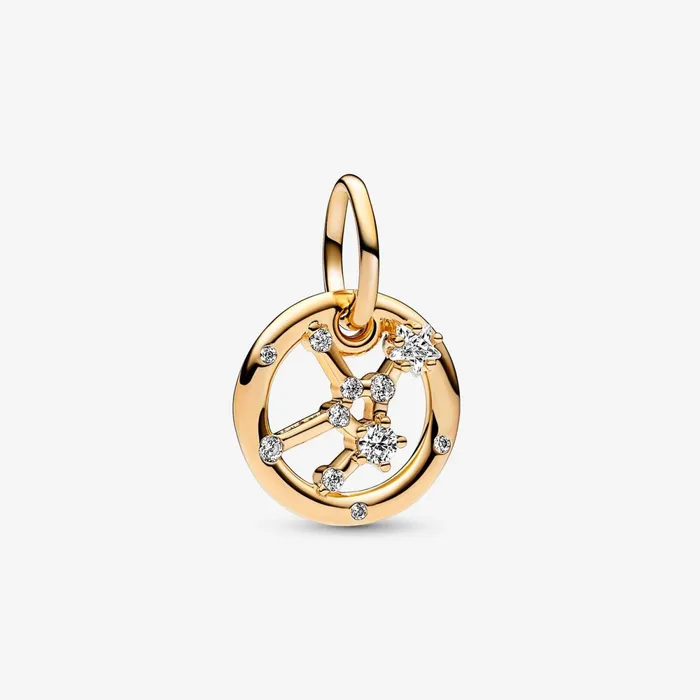 Pendant Necklaces Women Pandora 14K Gold Plated Virgo Zodiac Necklace