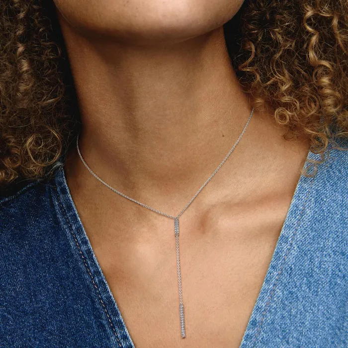 Pendant Necklaces Women Pandora Online Timeless Pav Prism Drop Necklace