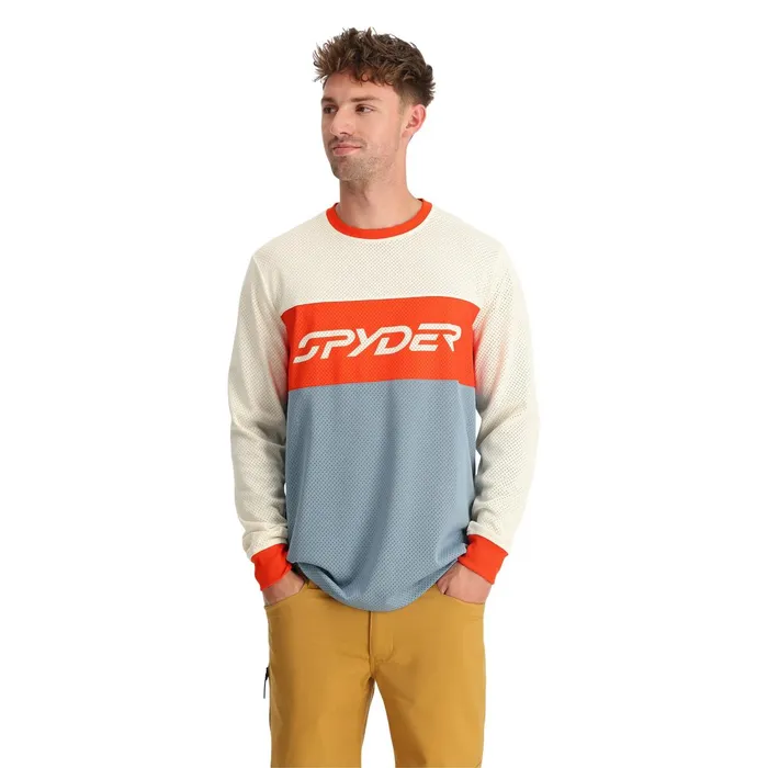 Performance Mens Spyder Olson Long Sleeve Jersey 8211 Blue Fog