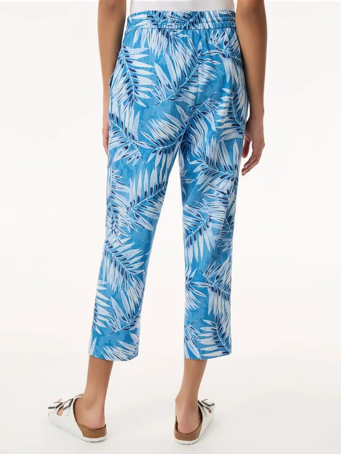 Petite Pull On Drawstring Cropped Trouser Printed Linen Women Jones New York Petite Pants and Skirts Petite Pull On Drawstring Cropped Trouser Printed Linen Women Jones New York Petite Pants and Skirts