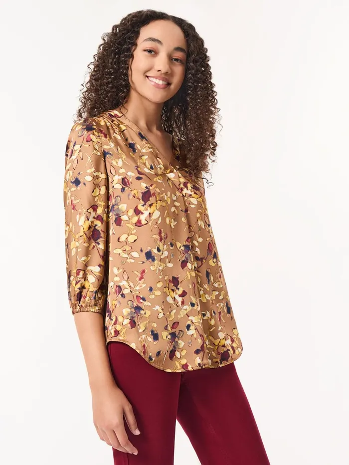Plus Printed VNeck Pleated Kelly Blouse Women Jones New York Plus Sale Plus Printed VNeck Pleated Kelly Blouse Women Jones New York Plus Sale