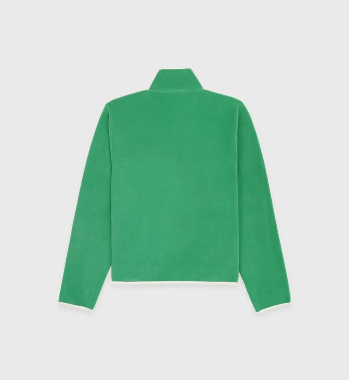Polar Fleece And Sherpa Women Sporty and Rich Buttoned Polar Sweatshirt 8211 KellyCream Polar Fleece And Sherpa Women Sporty and Rich Buttoned Polar Sweatshirt 8211 KellyCream