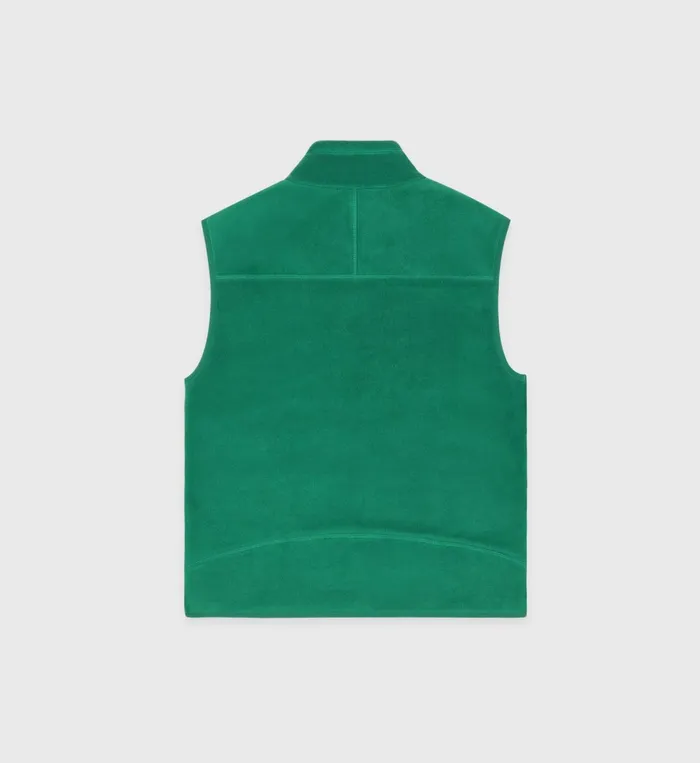 Polar Fleece And Sherpa Women Sporty and Rich Zipped Polar Vest 8211 GreenCream