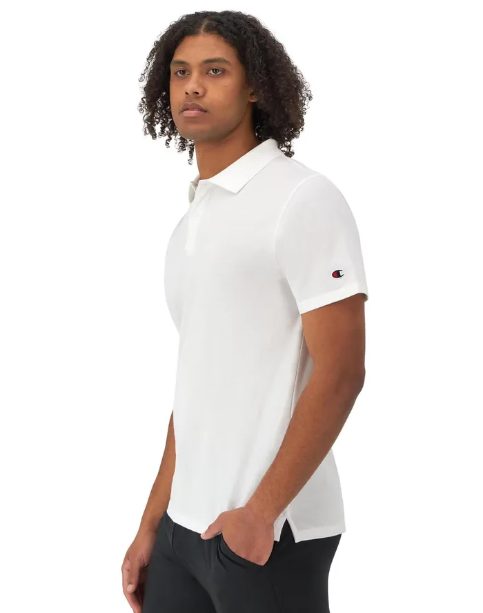 Polo TShirt Moisture Wicking White Men Champion TShirts and Tops