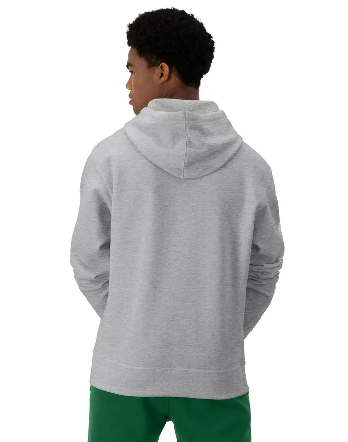 Powerblend Hoodie Classic Script Logo Oxford Grey Men Champion Hoodies and Sweatshirts