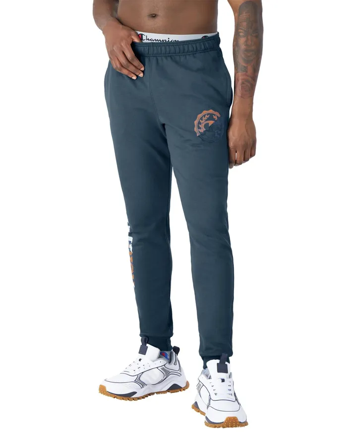 Powerblend Joggers Seal and Colorblock Graphic 31034 Elevation Blue Men Champion Pants and Joggers Powerblend Joggers Seal and Colorblock Graphic 31034 Elevation Blue Men Champion Pants and Joggers