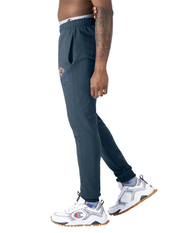 Powerblend Joggers Seal and Colorblock Graphic 31034 Elevation Blue Men Champion Pants and Joggers