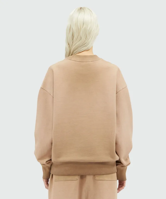 PreWashed Jersey Sweatshirt With Embroidered Logo Women MSGM Hoodies And Sweatshirts