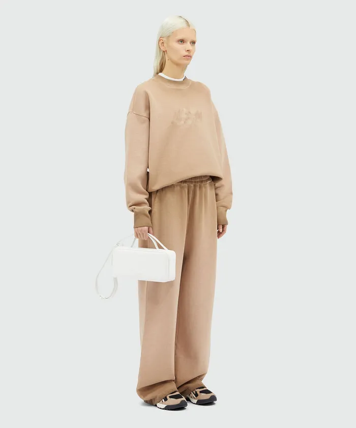 PreWashed Jersey Sweatshirt With Embroidered Logo Women MSGM Hoodies And Sweatshirts