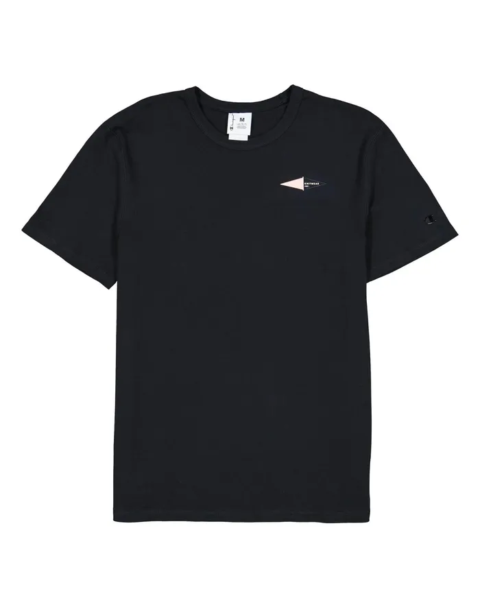Premium Heavyweight TShirt Double Pennant Graphic Black Men Champion TShirts and Tops