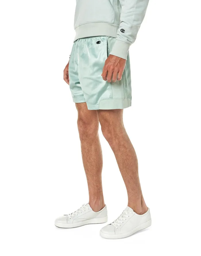 Premium Satin Archive Shorts 5034 Fleeting Green Men Champion Shorts