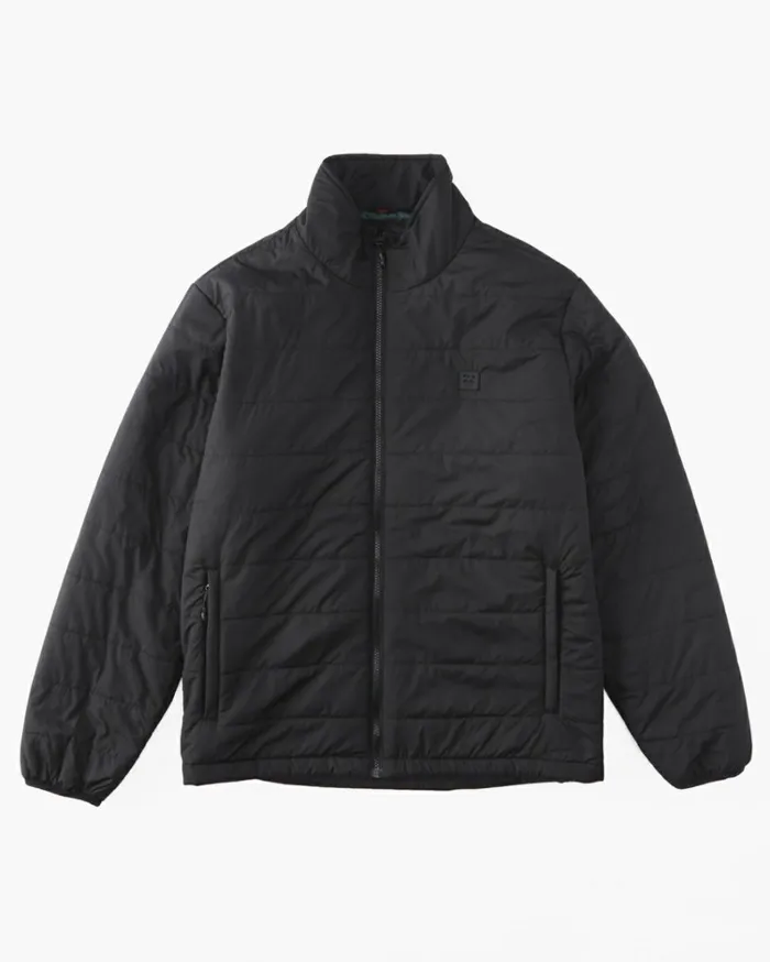 Prism Mock Quilted Jacket Black Men Billabong Jackets