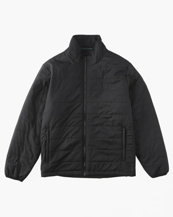 Prism Mock Quilted Jacket Black Men Billabong Jackets