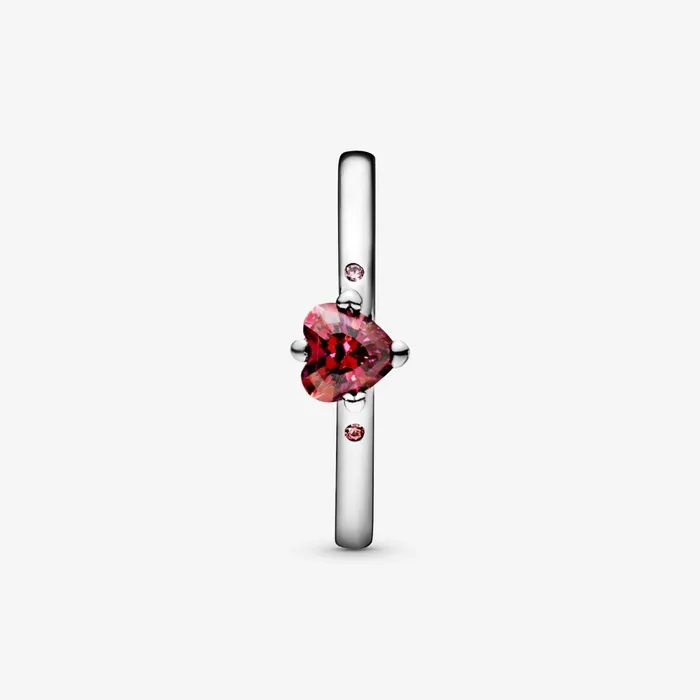 Promise Rings Women Pandora Sparkling Red Heart Ring