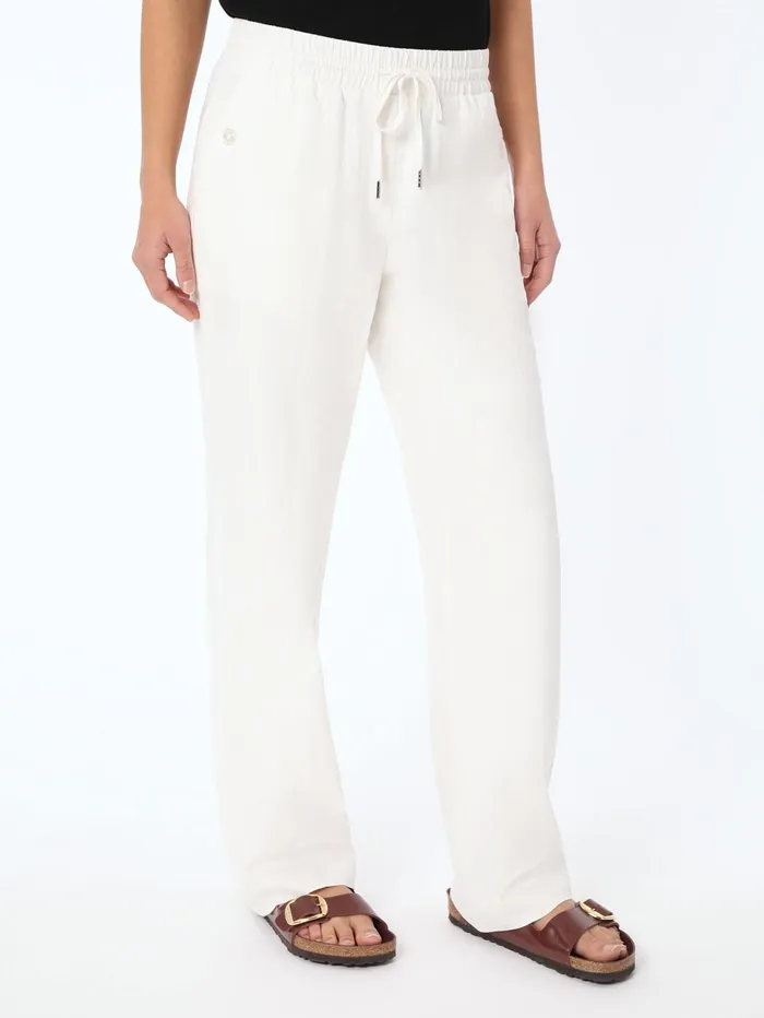 Pull On Drawstring Trouser Solid Linen Viscose Women Jones New York Pants and Skirts Pull On Drawstring Trouser Solid Linen Viscose Women Jones New York Pants and Skirts