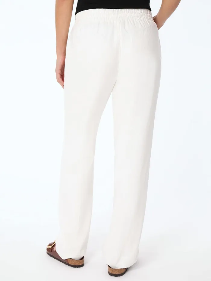 Pull On Drawstring Trouser Solid Linen Viscose Women Jones New York Pants and Skirts Pull On Drawstring Trouser Solid Linen Viscose Women Jones New York Pants and Skirts