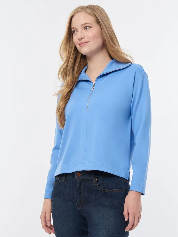 Quarter Zip PullOver Top Serenity Knit Women Jones New York Tops and Blouses Quarter Zip PullOver Top Serenity Knit Women Jones New York Tops and Blouses