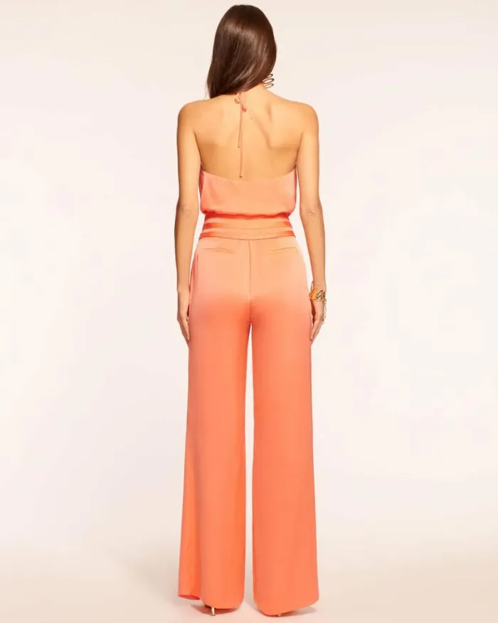 Ramy Brook Bottoms Women Joss Wide Leg Pant Tropic Orange