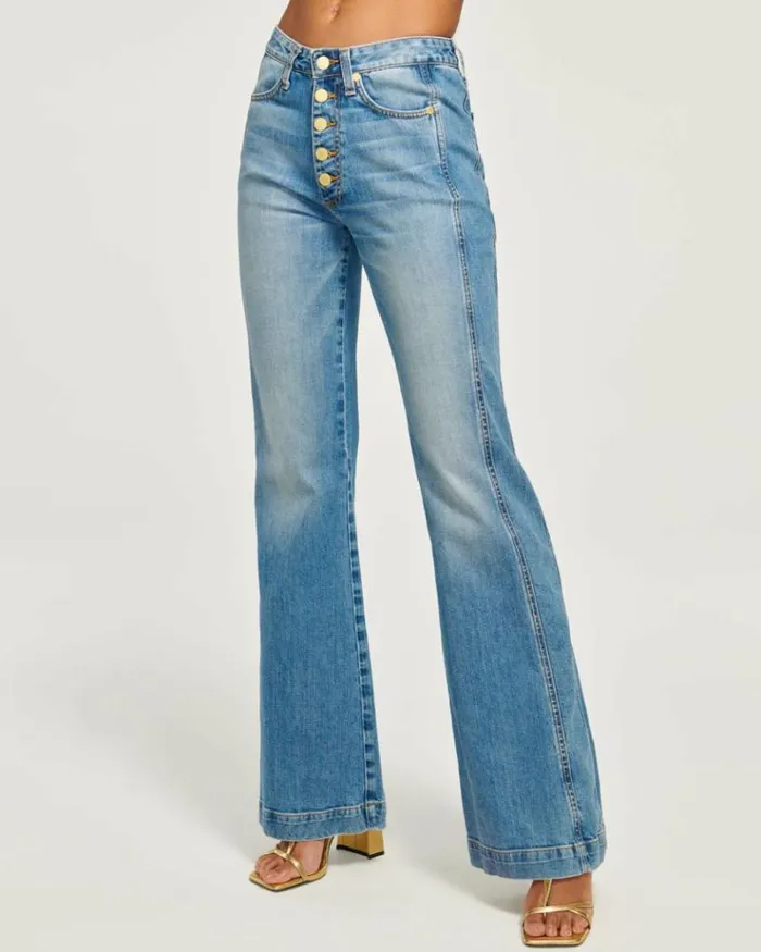 Ramy Brook Denim Women Tatum Wide Leg Jean Light Wash