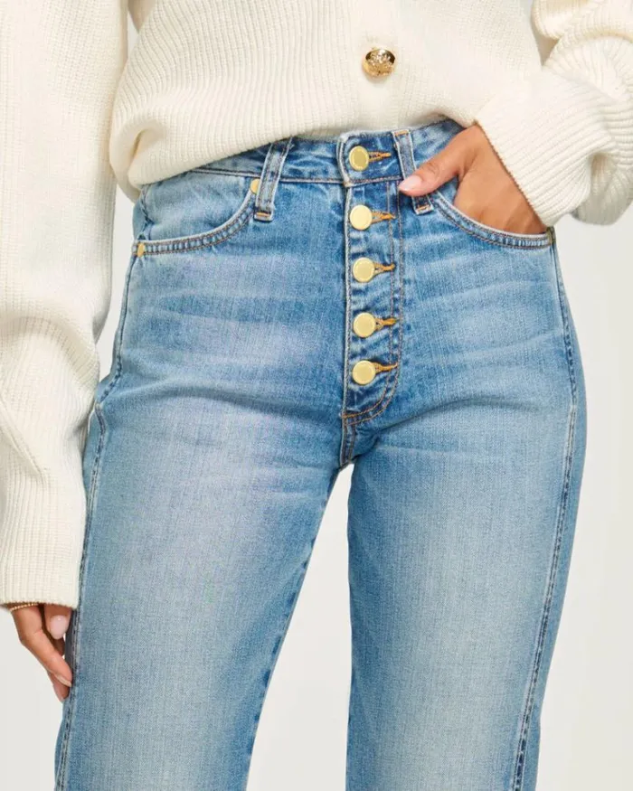 Ramy Brook Denim Women Tatum Wide Leg Jean Light Wash
