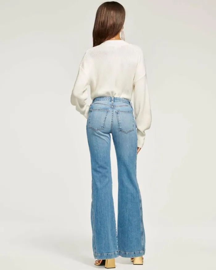 Ramy Brook Denim Women Tatum Wide Leg Jean Light Wash
