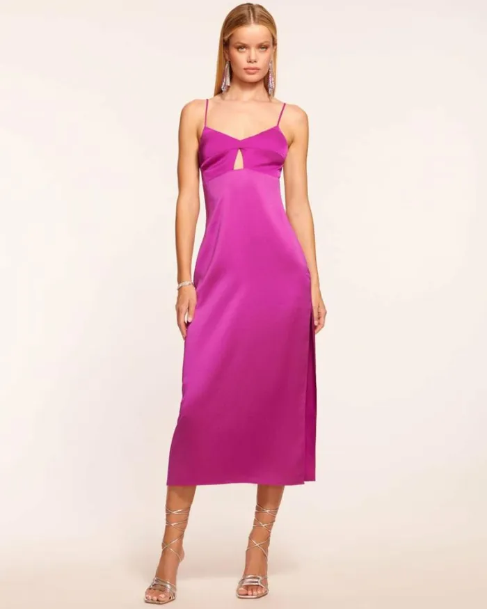 Ramy Brook Dresses Women Hadlee Cutout Slip Dress Wild Rose
