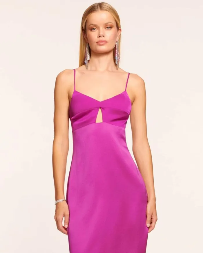 Ramy Brook Dresses Women Hadlee Cutout Slip Dress Wild Rose