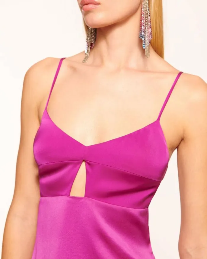Ramy Brook Dresses Women Hadlee Cutout Slip Dress Wild Rose