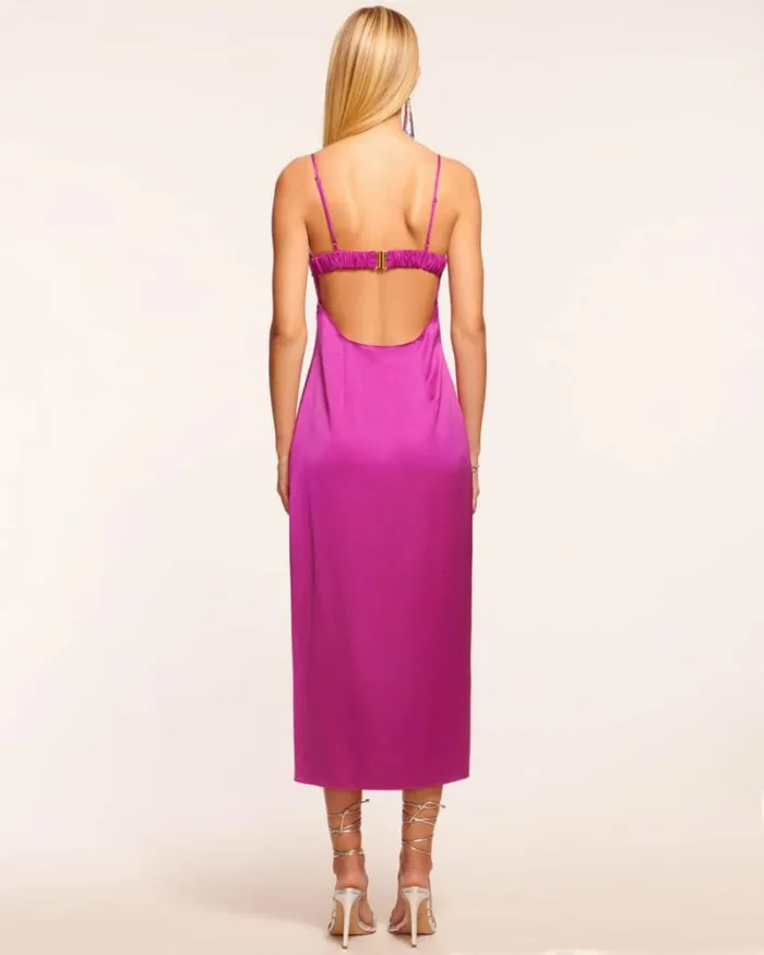 Ramy Brook Dresses Women Hadlee Cutout Slip Dress Wild Rose