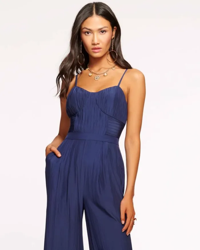 Ramy Brook Dresses Women Loretta Corset Jumpsuit Spring Navy