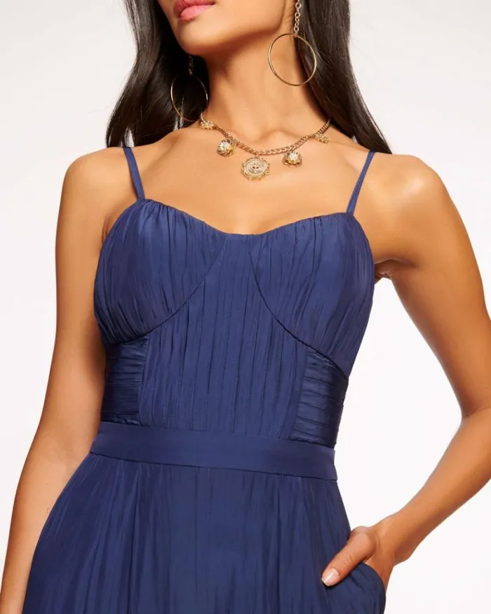 Ramy Brook Dresses Women Loretta Corset Jumpsuit Spring Navy