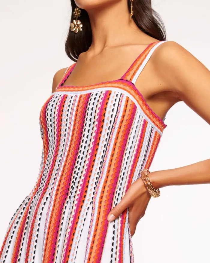 Ramy Brook Dresses Women Luisa Knit Mini Dress Rose Stripe