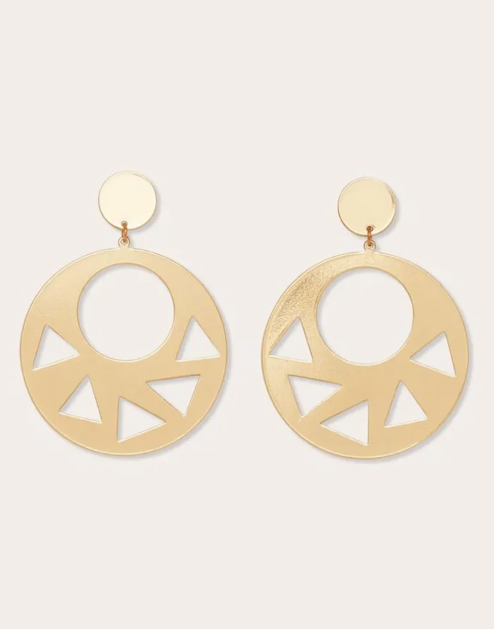 Ramy Brook Jewelry Women Dayana Cutout Disc Earrings Gold Ramy Brook Jewelry Women Dayana Cutout Disc Earrings Gold