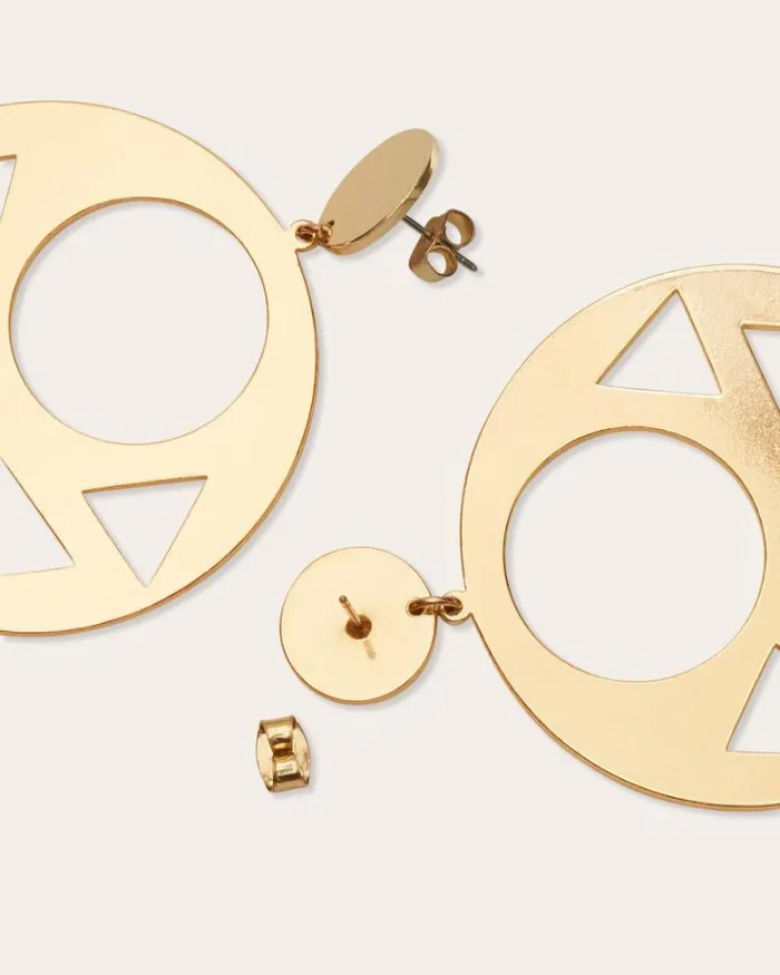 Ramy Brook Jewelry Women Dayana Cutout Disc Earrings Gold Ramy Brook Jewelry Women Dayana Cutout Disc Earrings Gold