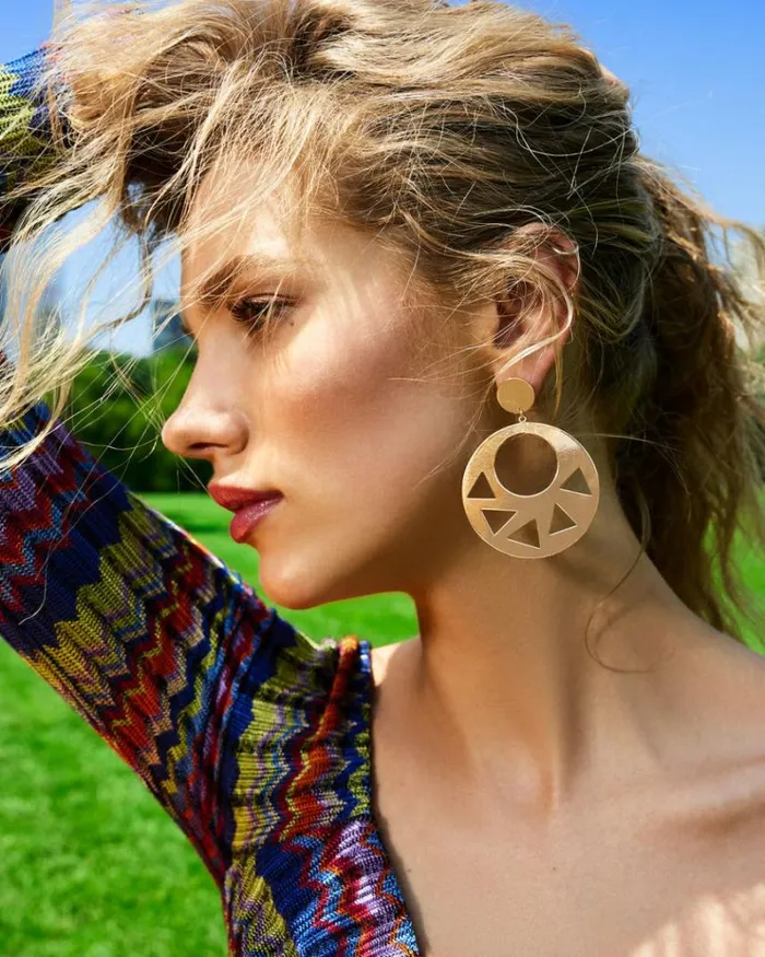 Ramy Brook Jewelry Women Dayana Cutout Disc Earrings Gold Ramy Brook Jewelry Women Dayana Cutout Disc Earrings Gold