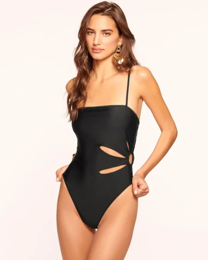 Ramy Brook Swim and Coverups Women Sevyn Cutout One Piece Swimsuit Black