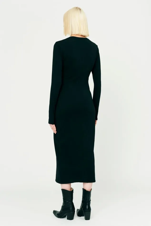 Raquel Allegra Black Jerry Dress Women Dresses Raquel Allegra Black Jerry Dress Women Dresses