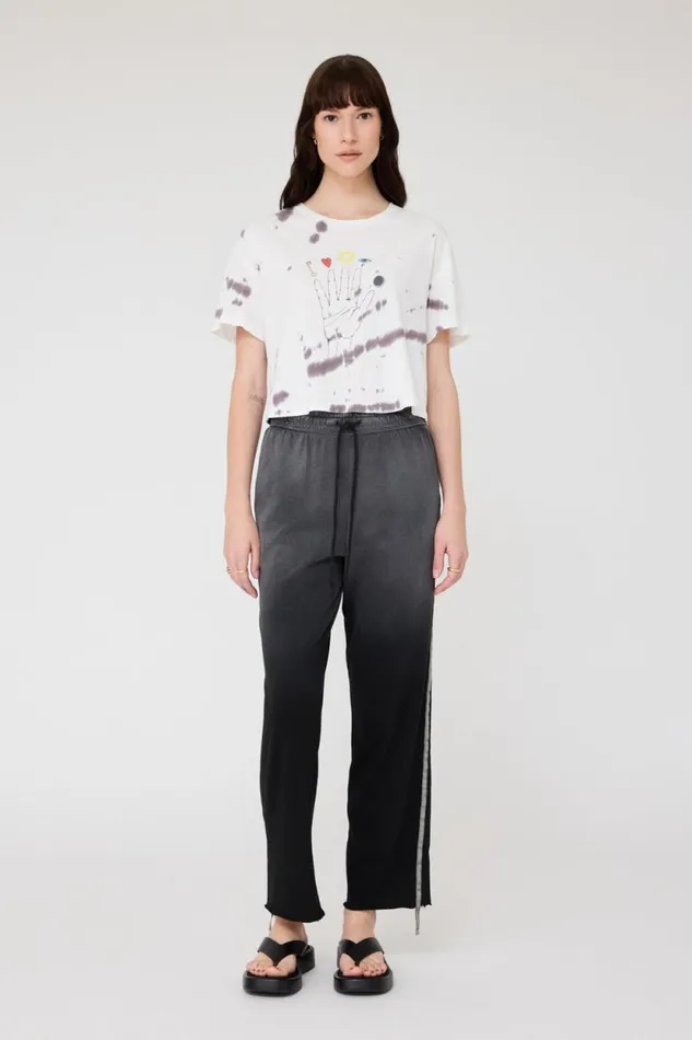 Raquel Allegra Black TieDye Claudia Tee Women TShirts