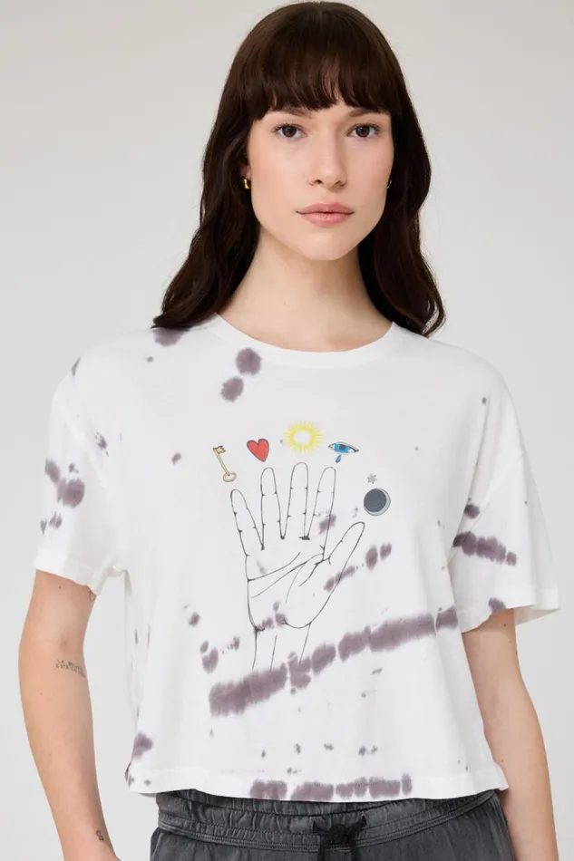 Raquel Allegra Black TieDye Claudia Tee Women TShirts