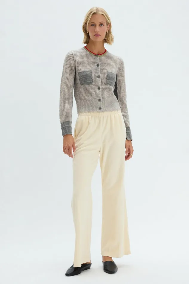 Raquel Allegra Concrete Cashmere Lina Cardigan Women Tops