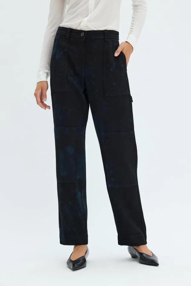 Raquel Allegra Dark Indigo Denim Work Pant Women Dresses