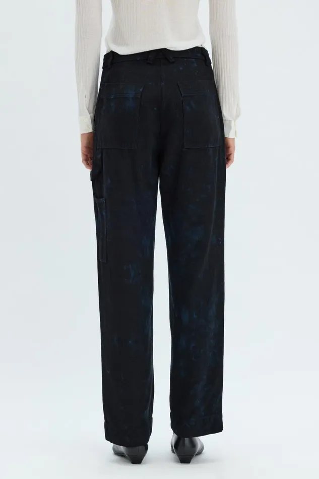 Raquel Allegra Dark Indigo Denim Work Pant Women Dresses