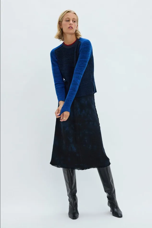Raquel Allegra Indigo Cashmere Lilith Sweater Women Bottoms