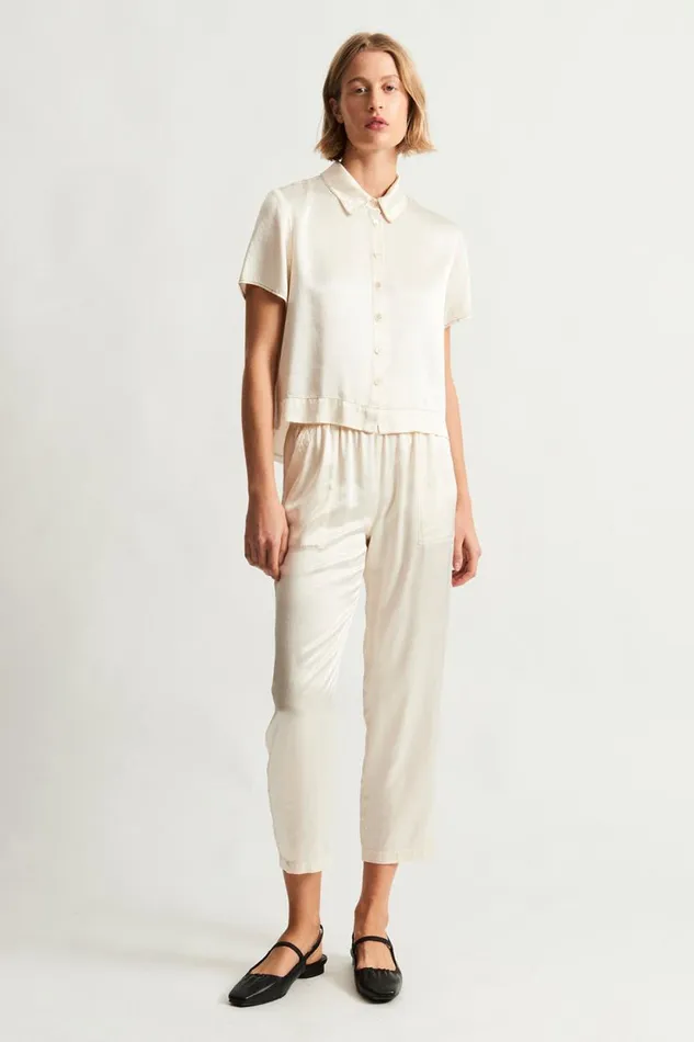 Raquel Allegra Ivory Calista Blouse Women TShirts