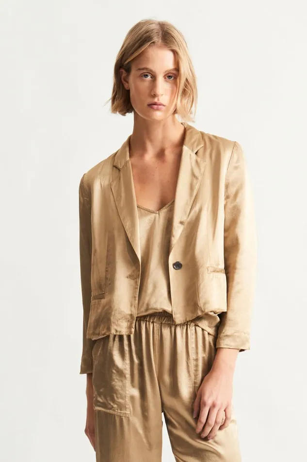Raquel Allegra Sand Avalon Jacket Women Bottoms