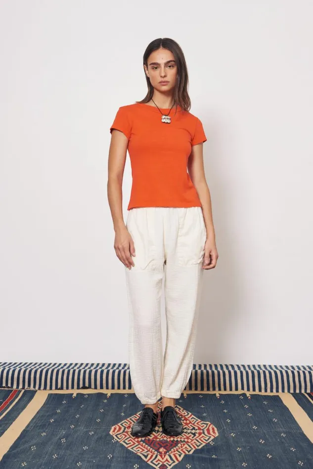 Raquel Allegra Tomato Liv Tee Women Tops